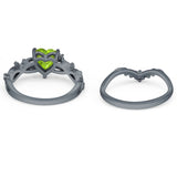 Two Piece Heart CZ Ring
