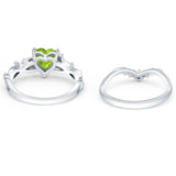 Two Piece Heart CZ Ring