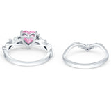 Two Piece Heart CZ Ring