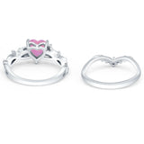 Two Piece Heart CZ Ring