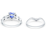 Two Piece Heart CZ Ring