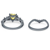 Two Piece Heart CZ Ring