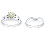 Two Piece Heart CZ Ring