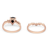 Two Piece Pear CZ Ring