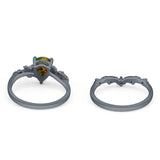 Two Piece Pear CZ Ring