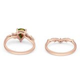 Two Piece Pear CZ Ring