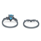 Two Piece Pear CZ Ring