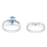 Two Piece Pear CZ Ring