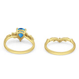 Two Piece Pear CZ Ring