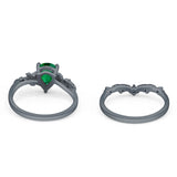 Two Piece Pear CZ Ring