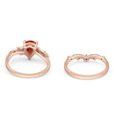 Two Piece Pear CZ Ring