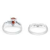 Two Piece Pear CZ Ring