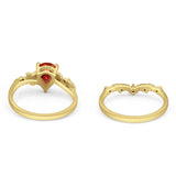 Two Piece Pear CZ Ring