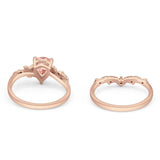 Two Piece Pear CZ Ring