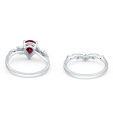 Two Piece Pear CZ Ring