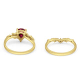 Two Piece Pear CZ Ring
