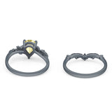 Two Piece Pear CZ Ring