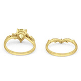Two Piece Pear CZ Ring