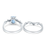 Two Piece Oval CZ Ring