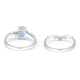 Two Piece Oval CZ Ring