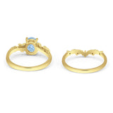 Two Piece Oval CZ Ring