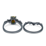 Two Piece Oval CZ Ring