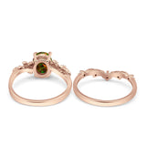 Two Piece Oval CZ Ring