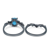 Two Piece Oval CZ Ring