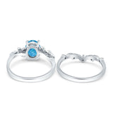 Two Piece Oval CZ Ring