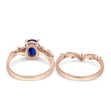 Two Piece Oval CZ Ring