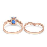 Two Piece Oval CZ Ring