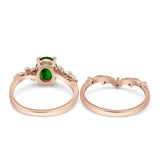 Two Piece Oval CZ Ring