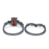 Two Piece Oval CZ Ring