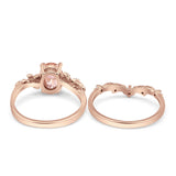 Two Piece Oval CZ Ring