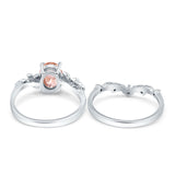 Two Piece Oval CZ Ring