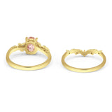 Two Piece Oval CZ Ring