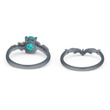 Two Piece Oval CZ Ring