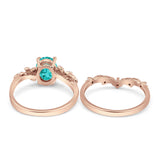 Two Piece Oval CZ Ring