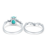 Two Piece Oval CZ Ring