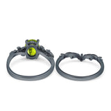 Two Piece Oval CZ Ring