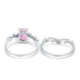 Two Piece Oval CZ Ring