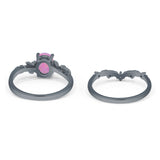 Two Piece Oval CZ Ring