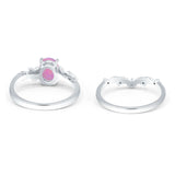 Two Piece Oval CZ Ring