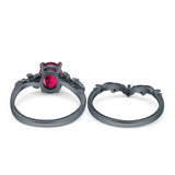Two Piece Oval CZ Ring