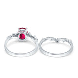 Two Piece Oval CZ Ring