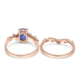 Two Piece Oval CZ Ring