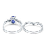 Two Piece Oval CZ Ring