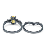 Two Piece Oval CZ Ring
