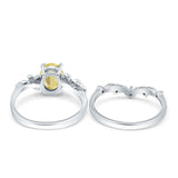 Two Piece Oval CZ Ring