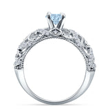 Art Deco Round Natural Stone Filigree Ring
